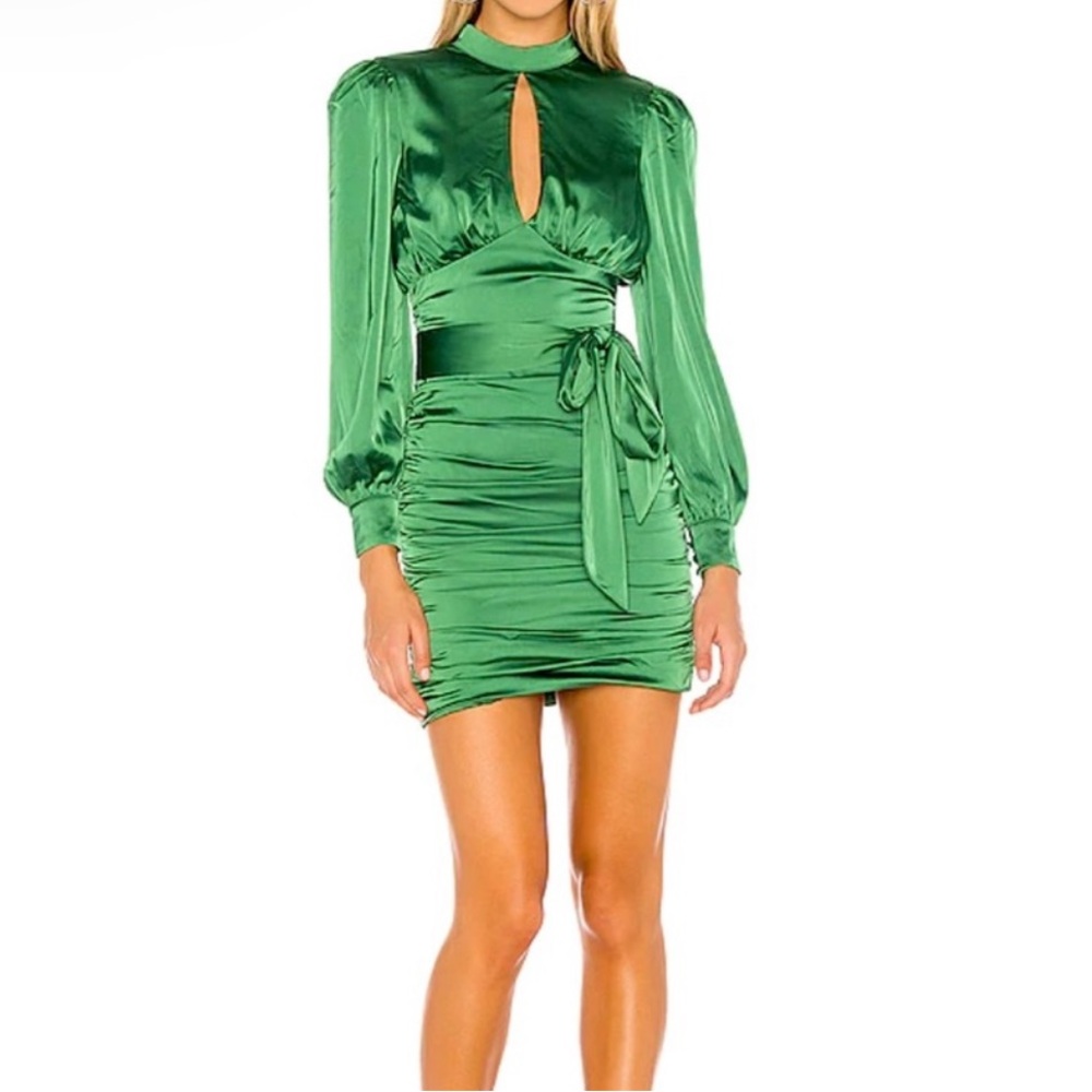 NWOT MAJORELLE Bristol Mini Dress In Jewel Green size M